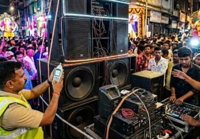 ध्वनिप्रदूषण करणाऱ्या नऊ गणेश मंडळांवर पोलिसांची कारवाई; डीजे चालकांसह अध्यक्षांवर गुन्हे