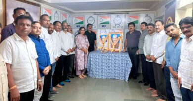 राष्ट्रवादी काँग्रेस पक्षाच्या वतीने राष्ट्रपिता महात्मा गांधी व लाल बहादूर शास्त्री जयंती उत्साहात साजरी